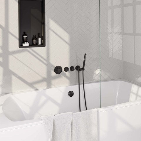 BRAUER Edition Carving inbouw badkraan sets met badvulcombinatie - 5-S-095