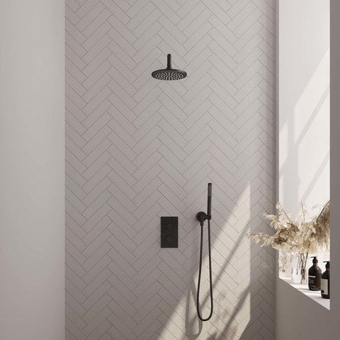 BRAUER Edition Carving inbouw douchesets met 3-weg omstel rechthoekig - 5-S-123