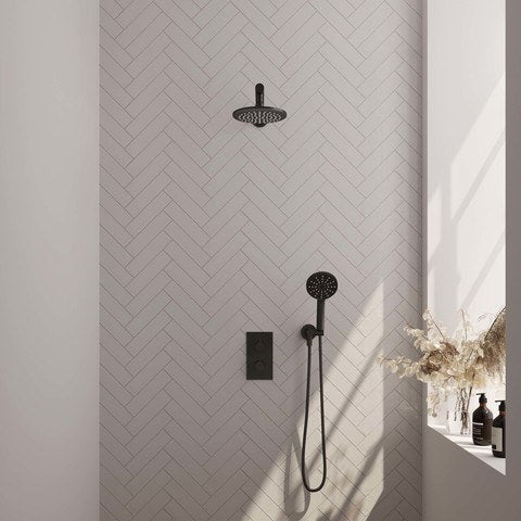 BRAUER Edition Carving inbouw douchesets met 3-weg omstel rechthoekig - 5-S-127