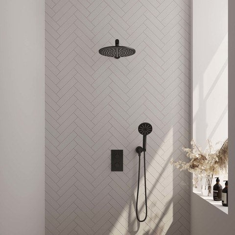 BRAUER Edition Carving inbouw douchesets met 3-weg omstel rechthoekig - 5-S-128
