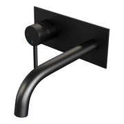 BRAUER Edition Stripe inbouw wastafelmengkraan met gebogen uitloop en afdekplaat - 5-S-333