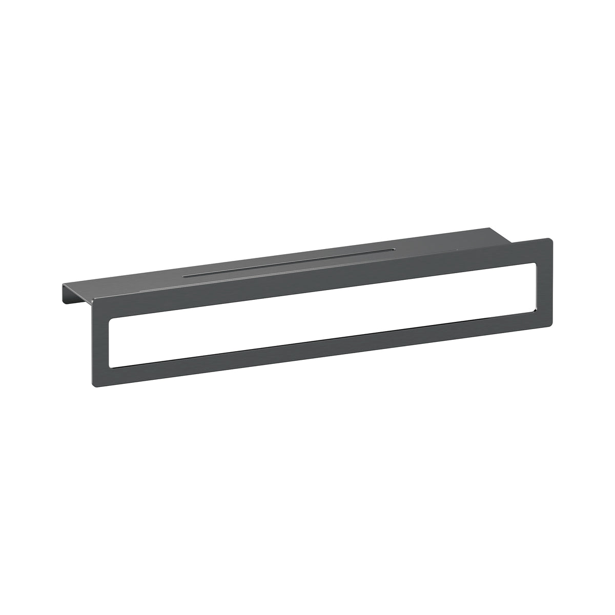 BRAUER Handdoekrek met planchet - Gunmetal geborsteld
