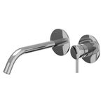 IVY Bond Eenhendel wastafelmengkraan afbouwdeel 2-gats wandmontage met gebogen uitloop, coldstart 19,5cm - 6100351