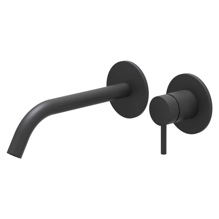 IVY Bond Eenhendel wastafelmengkraan afbouwdeel 2-gats wandmontage met gebogen uitloop, coldstart 19,5cm