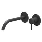 IVY Bond Eenhendel wastafelmengkraan afbouwdeel 2-gats wandmontage met gebogen uitloop, coldstart 19,5cm - 6100352
