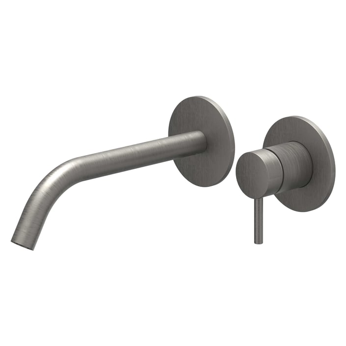 IVY Bond Eenhendel wastafelmengkraan afbouwdeel 2-gats wandmontage met gebogen uitloop, coldstart 19,5cm