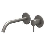 IVY Bond Eenhendel wastafelmengkraan afbouwdeel 2-gats wandmontage met gebogen uitloop, coldstart 19,5cm - 6100356