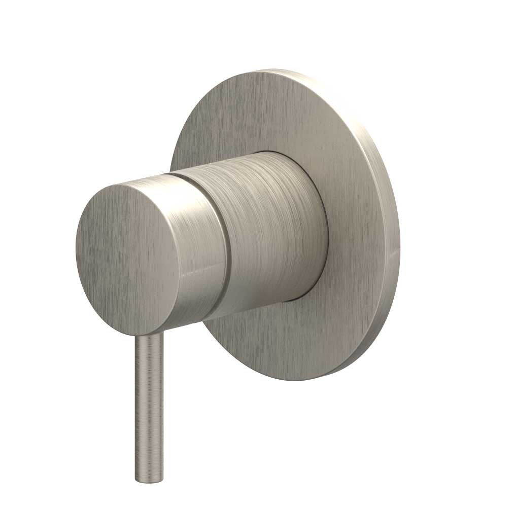 IVY Bond Afbouwdeel inbouwdouchemengkraan eenhendel met rond rozet - Geborsteld nickel PVD - 6201053