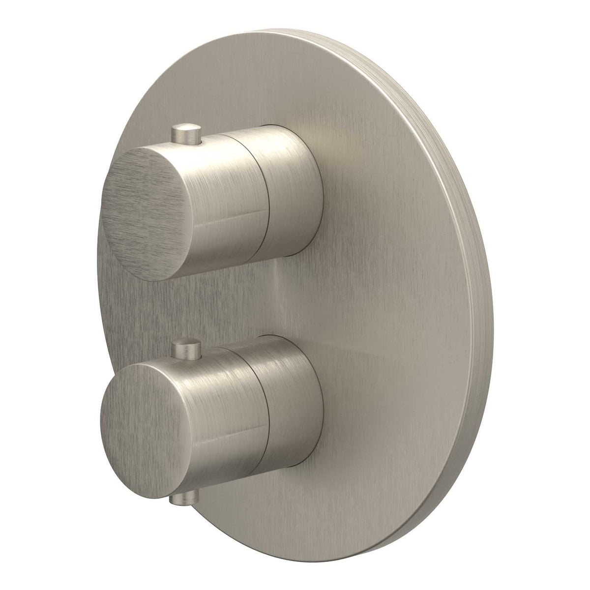 IVY Bond Afbouwdeel inbouwthermostaat met 2-weg stop-omstel met rond rozet - Geborsteld nickel PVD - 6201153