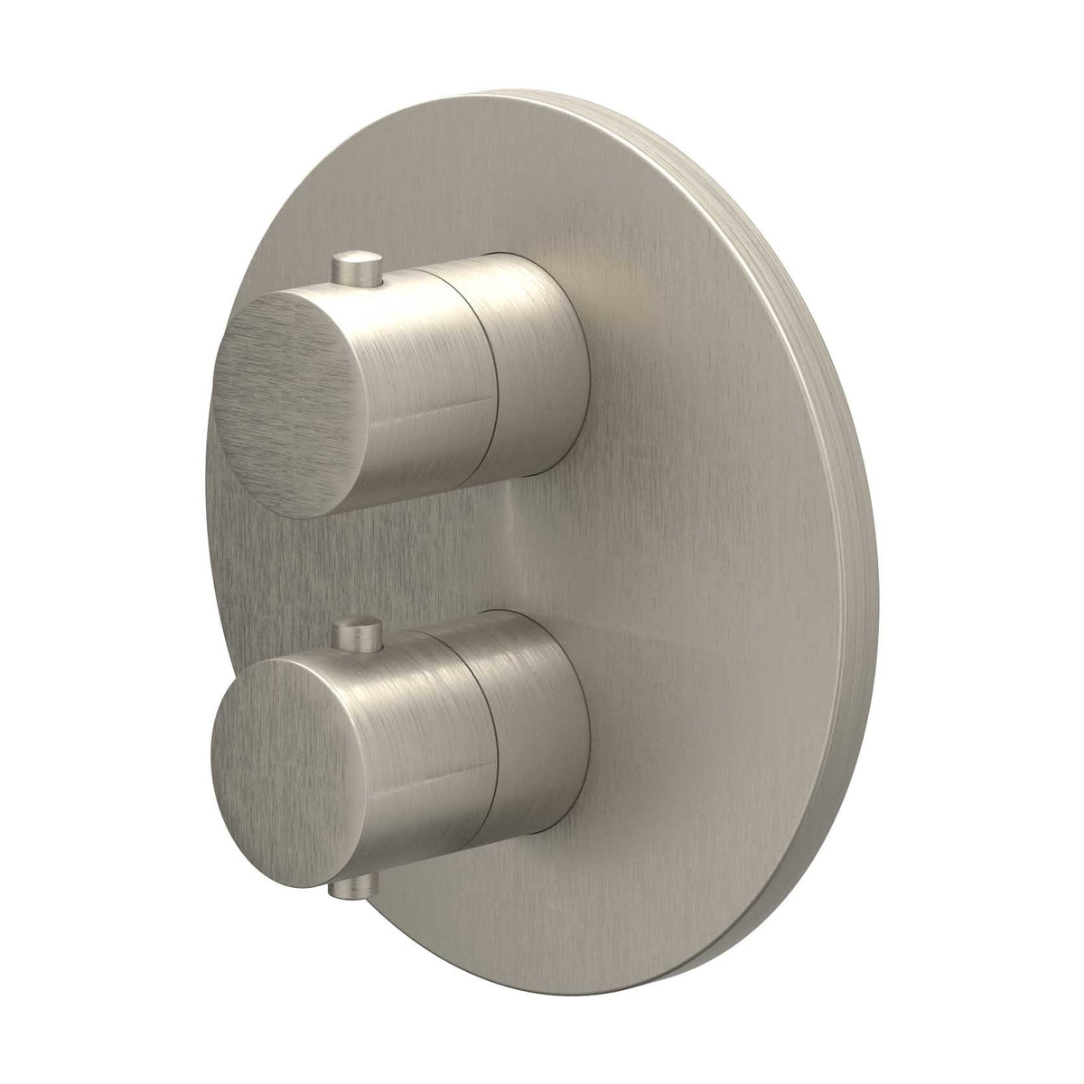 IVY Bond Afbouwdeel inbouwthermostaat met 3-weg stop-omstel met rond rozet - Geborsteld nickel PVD - 6201203