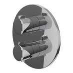 IVY Pact Afbouwdeel inbouwthermostaat met 1 losse stopkraan met rond rozet - 6202251