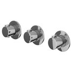 IVY Pact Afbouwdeel inbouwthermostaat met 2 stopkranen symmetry met ronde rozetten - 6202351