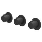 IVY Pact Afbouwdeel inbouwthermostaat met 2 stopkranen symmetry met ronde rozetten - 6202352