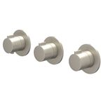 IVY Pact Afbouwdeel inbouwthermostaat met 2 stopkranen symmetry met ronde rozetten - 6202353