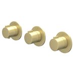 IVY Pact Afbouwdeel inbouwthermostaat met 2 stopkranen symmetry met ronde rozetten - 6202354