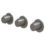 IVY Pact Afbouwdeel inbouwthermostaat met 2 stopkranen symmetry met ronde rozetten - 6202356