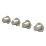 IVY Pact Afbouwdeel inbouwthermostaat met 3 stopkranen symmetry met ronde rozetten - 6202383