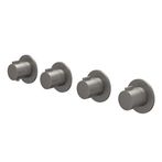 IVY Pact Afbouwdeel inbouwthermostaat met 3 stopkranen symmetry met ronde rozetten - 6202386