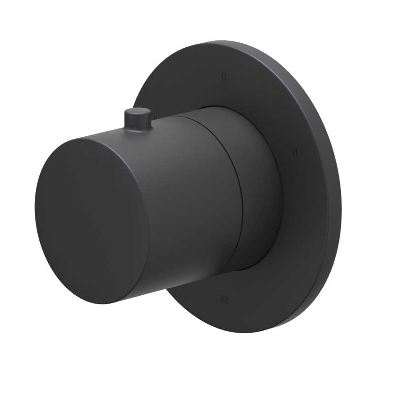 IVY Bond Afbouwdeel 3-weg stop-omstel symmetry met rond rozet - Geborsteld metal black PVD - 6202442