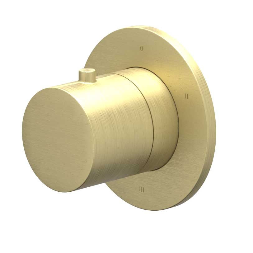 IVY Bond Afbouwdeel 3-weg stop-omstel symmetry met rond rozet - Geborsteld mat koper PVD - 6202444