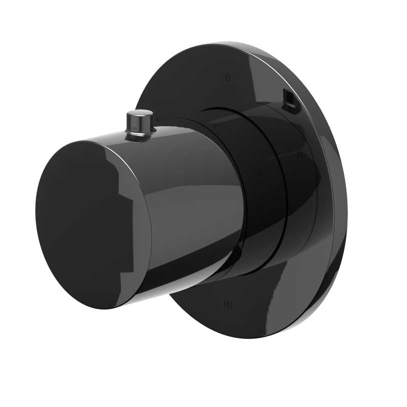 IVY Bond Afbouwdeel 3-weg stop-omstel symmetry met rond rozet - Zwart chroom PVD - 6202447