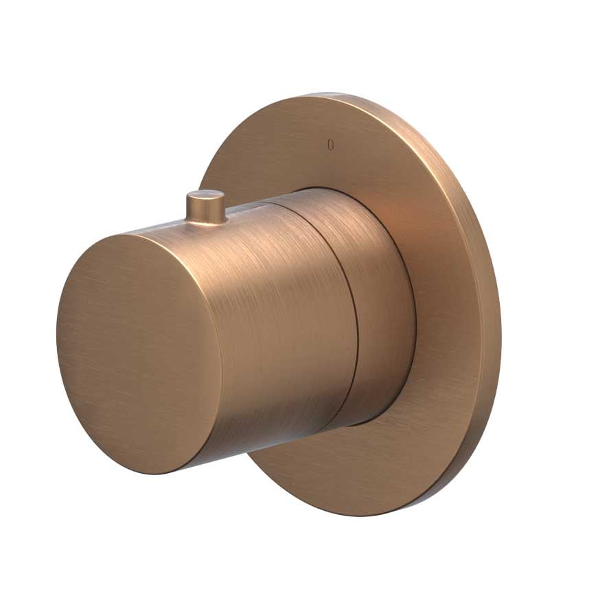 IVY Bond Afbouwdeel inbouwstopkraan symmetry met rond rozet - Geborsteld mat koper PVD - 6202575