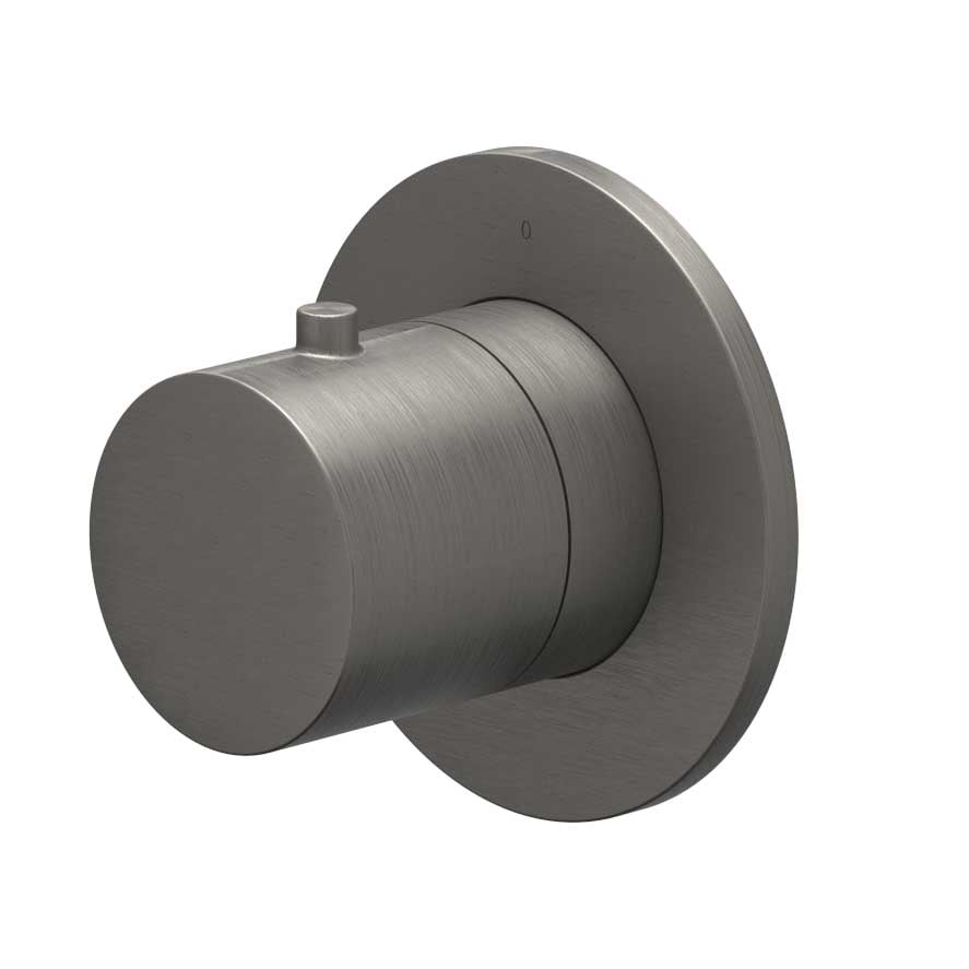 IVY Bond Afbouwdeel inbouwstopkraan symmetry met rond rozet - Geborsteld metal black PVD - 6202576