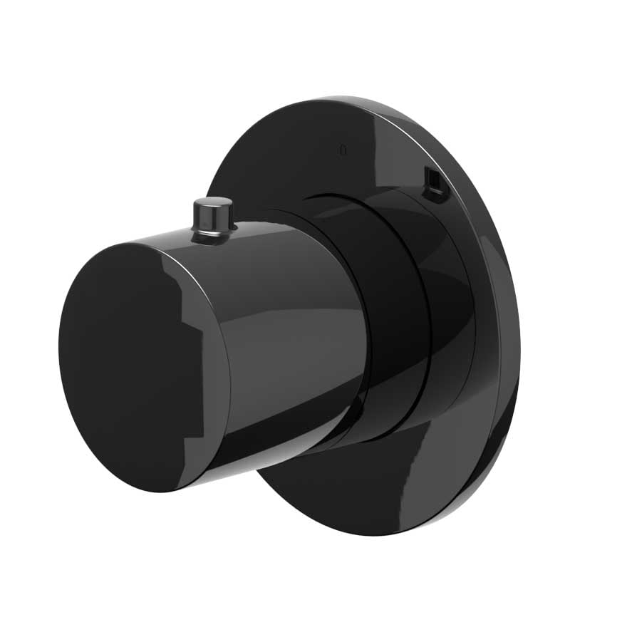 IVY Bond Afbouwdeel inbouwstopkraan symmetry met rond rozet - Zwart chroom PVD - 6202577