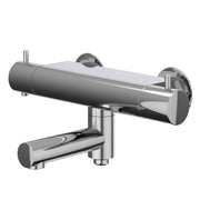 IVY Bond Badthermostaatkraan opbouw cooltouch met wegdraaibare baduitloop met omstel - Chroom - 6301001