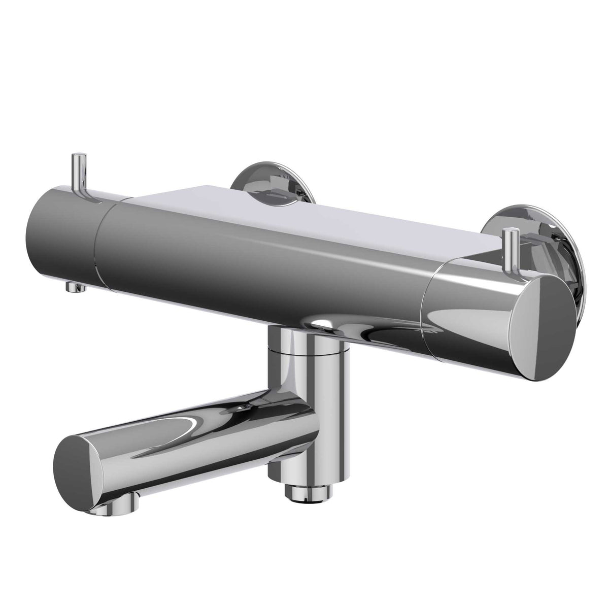 IVY Bond Badthermostaatkraan opbouw cooltouch met wegdraaibare baduitloop met omstel - Chroom - 6301001