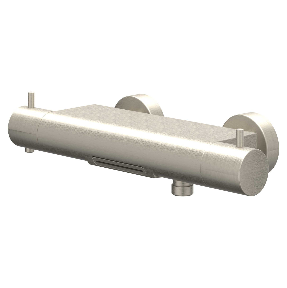 IVY Bond Badthermostaatkraan opbouw cooltouch met cascade uitloop - Geborsteld nickel PVD - 6301053