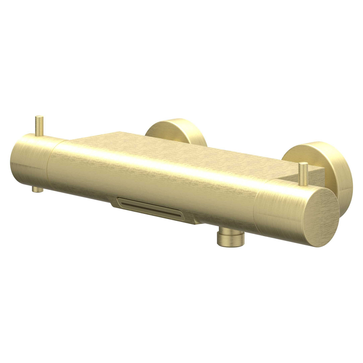 IVY Bond Badthermostaatkraan opbouw cooltouch met cascade uitloop - Geborsteld mat goud PVD - 6301054