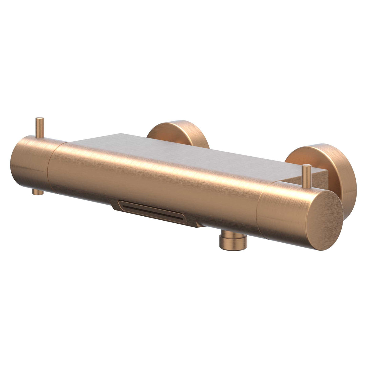 IVY Bond Badthermostaatkraan opbouw cooltouch met cascade uitloop - Geborsteld mat koper PVD - 6301055