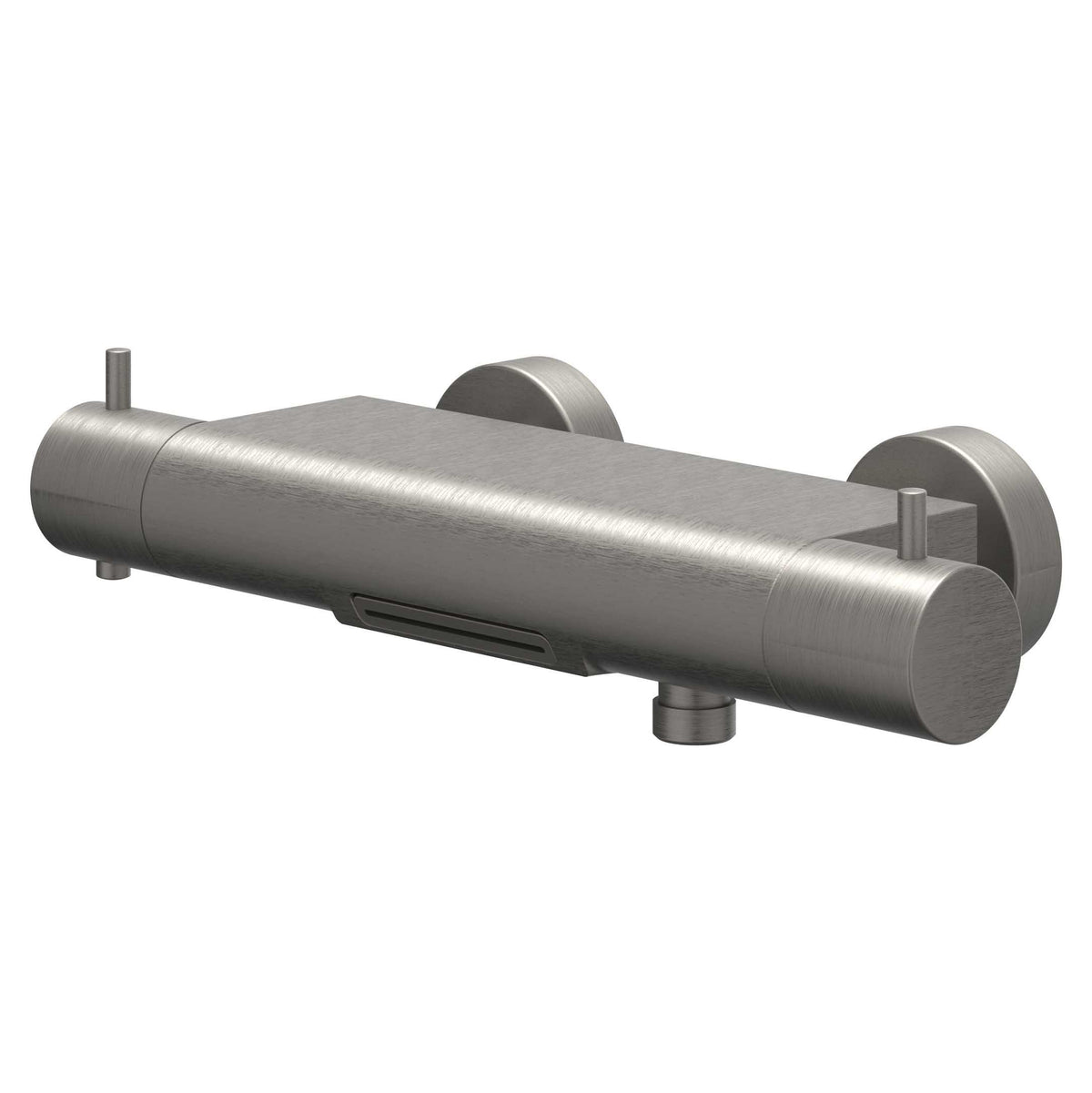 IVY Bond Badthermostaatkraan opbouw cooltouch met cascade uitloop - Geborsteld metal black PVD - 6301056