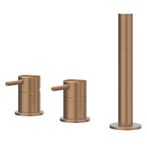 IVY Concord Badrandcombinatie 3-gats mengkraan met uittrekbare handdouche, zonder uitloop - 6301143