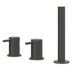 IVY Concord Badrandcombinatie 3-gats mengkraan met uittrekbare handdouche, zonder uitloop - 6301144
