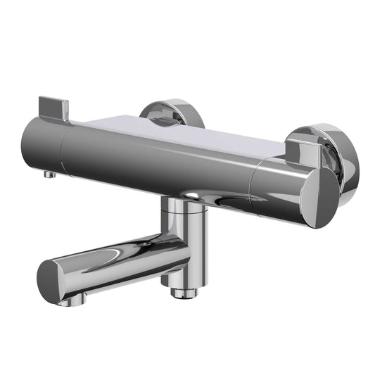 IVY Pact Badthermostaatkraan opbouw cooltouch met wegdraaibare baduitloop met omstel