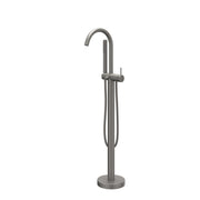 IVY Bond Badmengkraan vrijstaand met draaibare uitloop, slang en staafhanddouche - Geborsteld metal black PVD - 6303066
