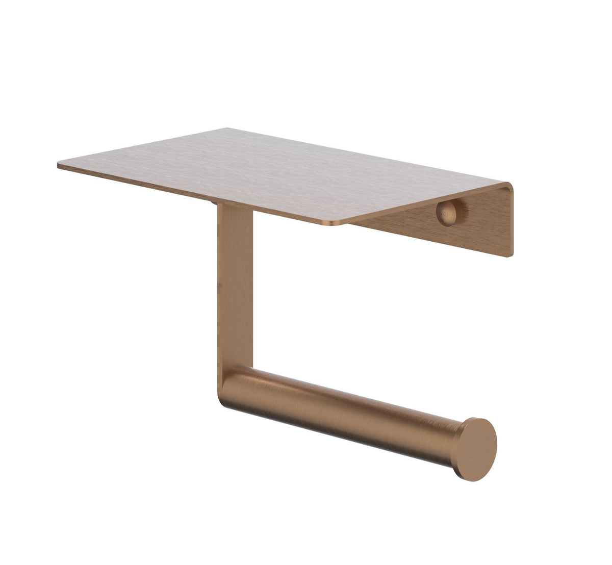 IVY Bond Toiletrolhouder met plateau - Geborsteld mat koper PVD - 6500505