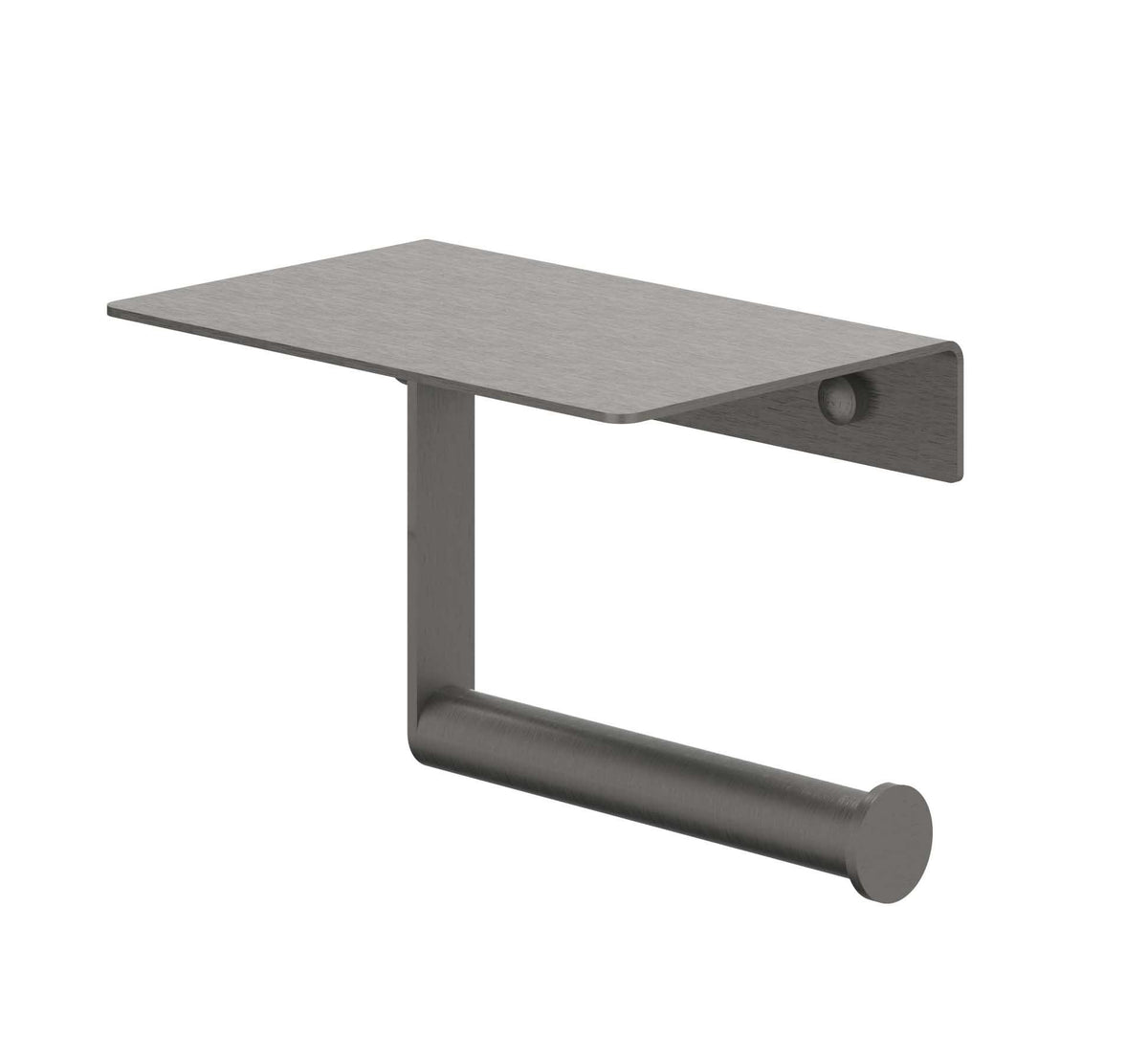 IVY Bond Toiletrolhouder met plateau - Geborsteld metal black PVD - 6500506