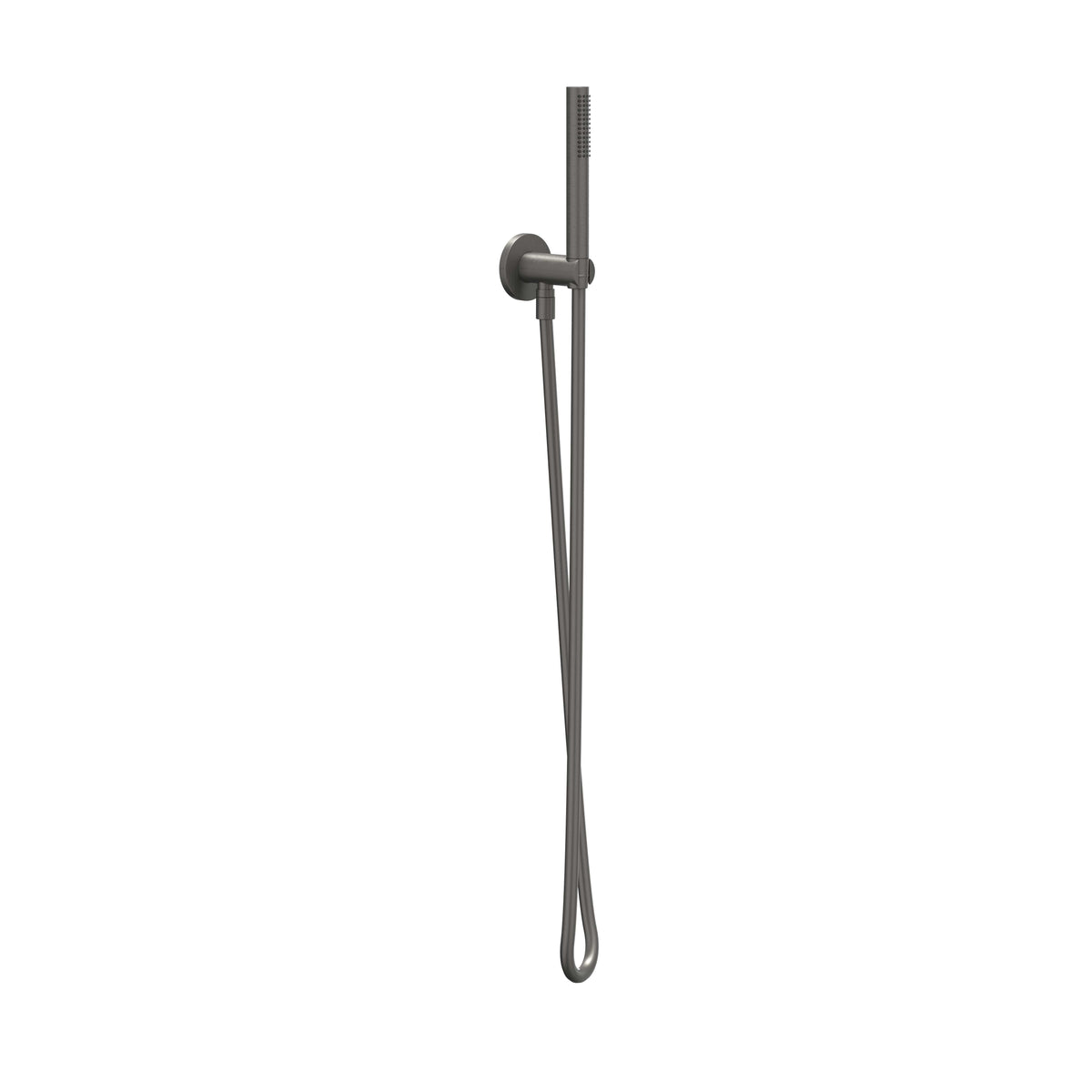 IVY Bond Glijstangset met handdouche rond satin spray en doucheslang - Geborsteld metal black PVD - 6901136