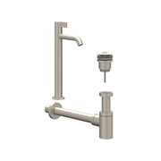 IVY Pact Combiset: Fonteinkraan staand, designplug always open & design sifon - Geborsteld nickel PVD - L