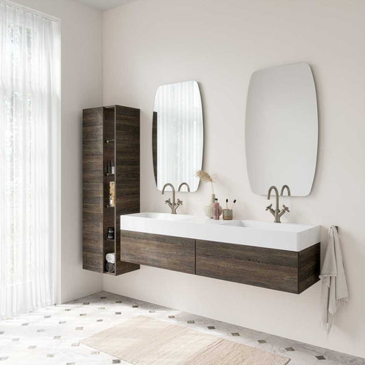 Primabad Blend badmeubelset 100 cm symmetrisch met spiegelkast
