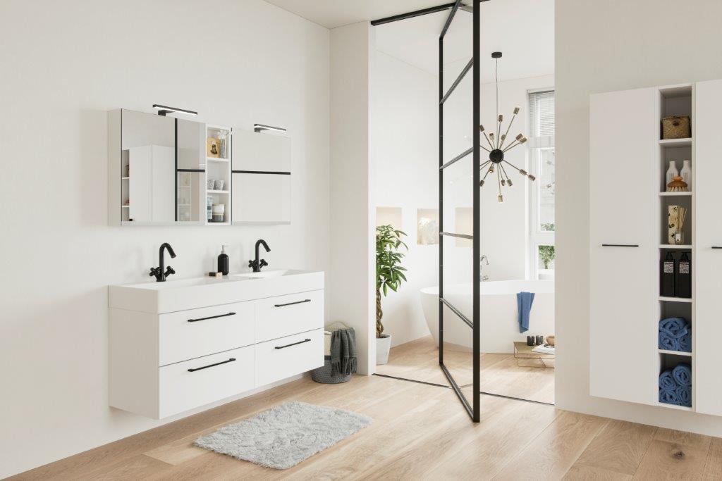 Primabad Blend badmeubelset 140 cm symmetrisch met spiegelkast