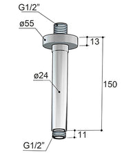 Hotbath Cobber IBS20A Inbouw Doucheset – 2-weg omstel, 15 cm plafondbuis en glijstang