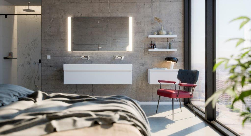 Primabad Coast badmeubelset 140 cm met spiegel