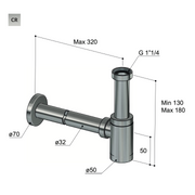 Hotbath Mate Fontein sifon rond - P034AB