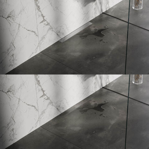 BRAUER Douchegoot met multifunctioneel rooster en flens voor wandmontage - DR-MRFW60NG