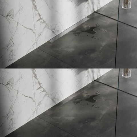 BRAUER Douchegoot met multifunctioneel rooster en flens voor wandmontage - DR-MRFW70NG