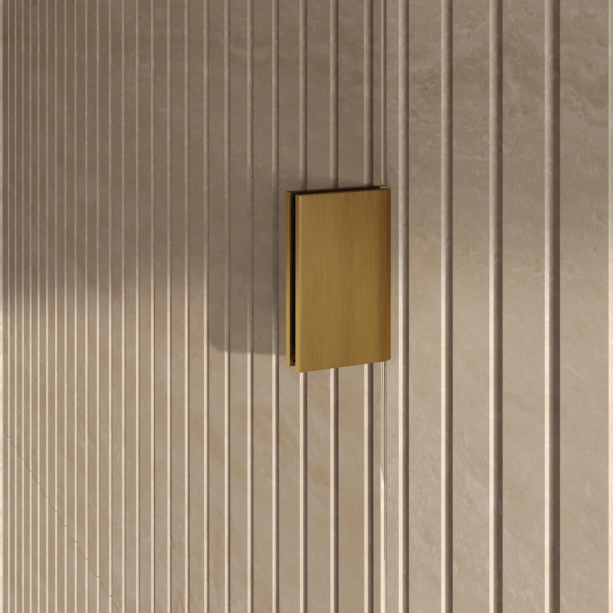 BRAUER Void nisdeur 2-delig helder glas omkeerbaar met draaideur 60 aan muur PVD goud